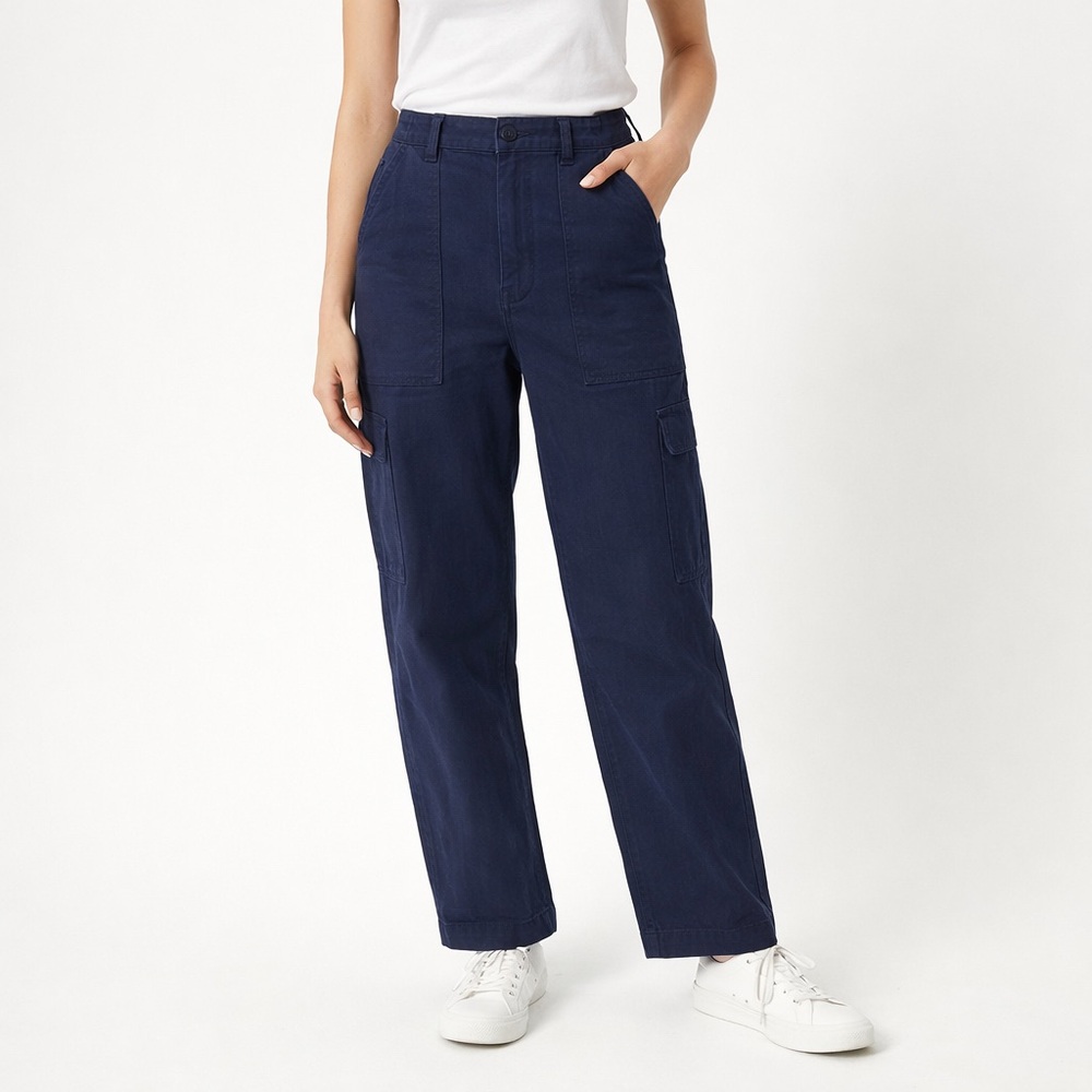 Madewell Straight Leg Cargo Utility Women’s Pant. Navy size 26
